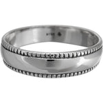 Sterling Silver High Polish Beaded Edge Band