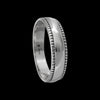 Sterling Silver High Polish Beaded Edge Band
