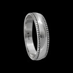 Sterling Silver High Polish Beaded Edge Band