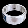 Size 8-925 Sterling Silver Swirling Tribal Band, Turquoise & Coral, Handmade Gemstone Jewelry