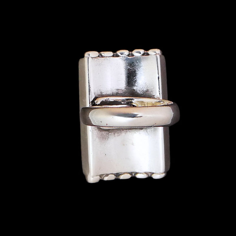 Size 7.5-925 Sterling Silver Turquoise Resin Rectangle Ring, Engraved Fan Design, Handmade Gemstone Jewelry, Statement Birthstone Band