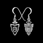 Arrowhead Earrings • 925 Sterling Silver • Native American Inspired