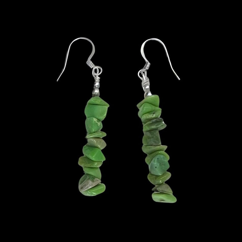Zuni Gaspeite Earrings • Native American Earrings • Gaspeite • Zuni Handmade by Phil Weahkee
