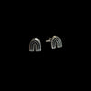 Sterling Silver Tiny Rainbow Stud Earrings
