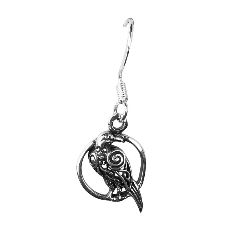 925 Sterling Silver Celtic Raven In a Perfect Circle