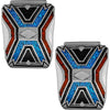 Sterling Silver Inlaid Woven X Watch Tips
