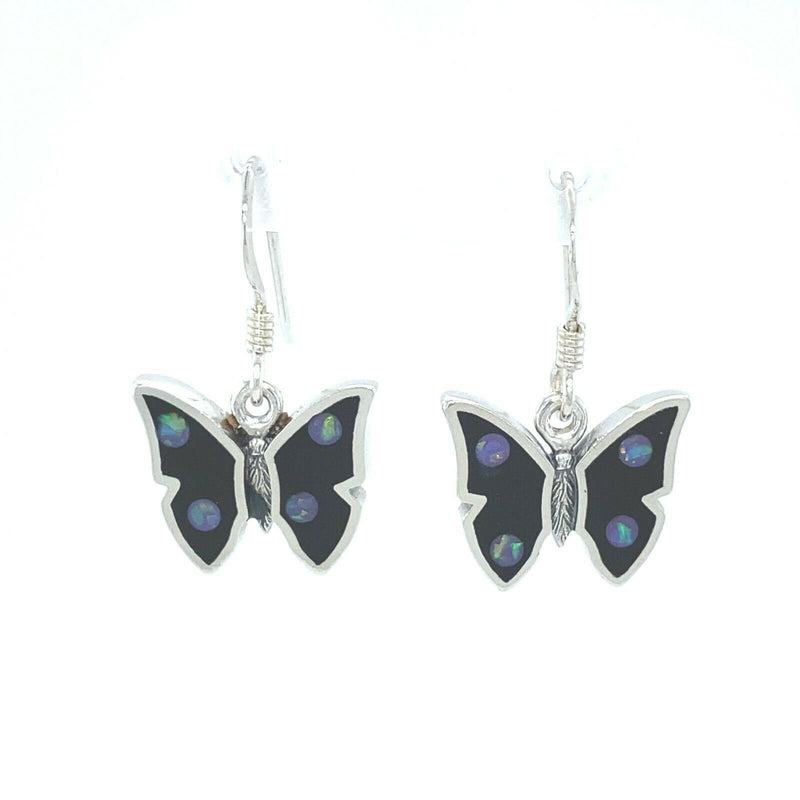 Butterfly Earrings • 925 Sterling Silver • Handcrafted Insect Jewelry