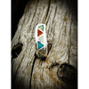 925 Sterling Silver Navajo Ring • Vintage Design • Opal Ring • Native American Wedding Band