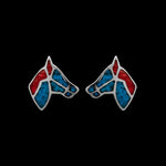 925 Sterling Silver Horse Earrings, Equestrian Earrings, Cowboy Earrings
