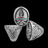 Size 11 Harley Davidson Ring, Silver Plated Bronze, G&S Ring, Handmade Jewelry, Huntington Beach Motorcycles