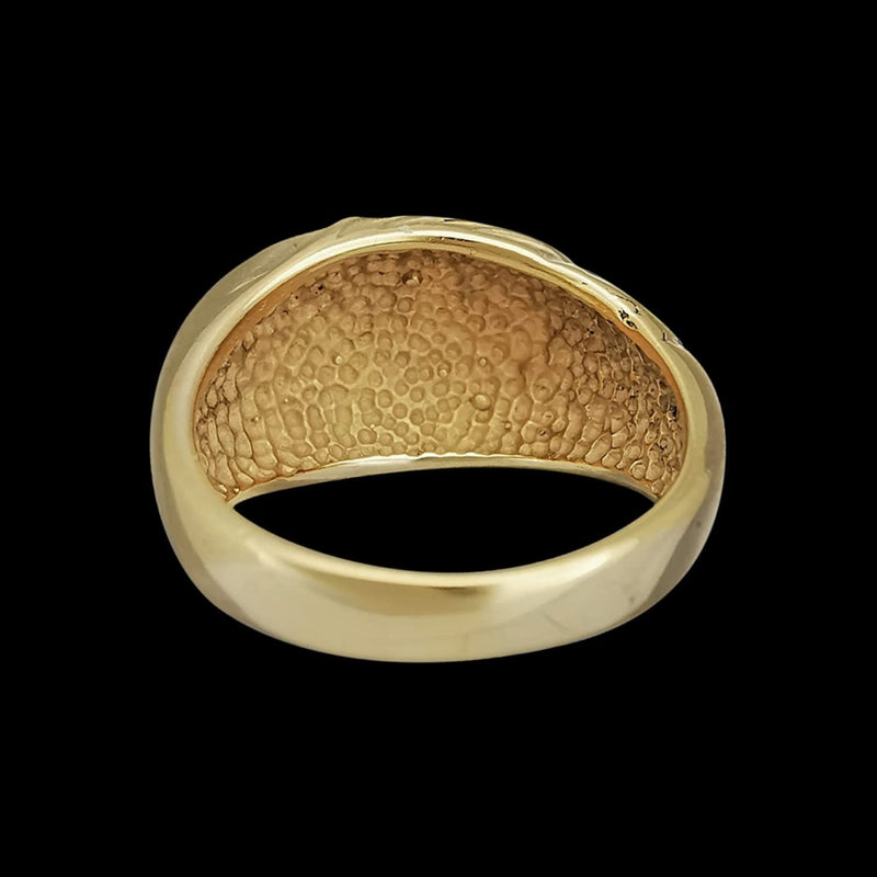 925 Sterling Silver Gold Ring, 14KT Gold plated Sterling Silver, Vintage Ring Design, Size 6