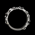 Size 8.5-925 Sterling Silver Kissing Fogs Band Ring