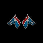 925 Sterling Silver Horse Earrings, Equestrian Earrings, Cowboy Earrings