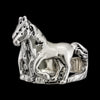 925 Sterling Silver Pair of Horse Ring, Size 7 Ring, Pony Ring