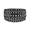 Size 9 - Diamond Cut Large Art Deco Band
