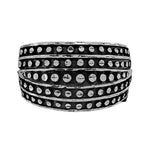 Size 9 - Diamond Cut Large Art Deco Band