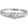 Diamond Cut Groovy Heart Ring