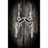 Sterling Silver and Black Resin Six Shot Revolver Earrings