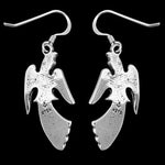 Sterling Silver and Turquoise Thunderbird Dangle Earrings