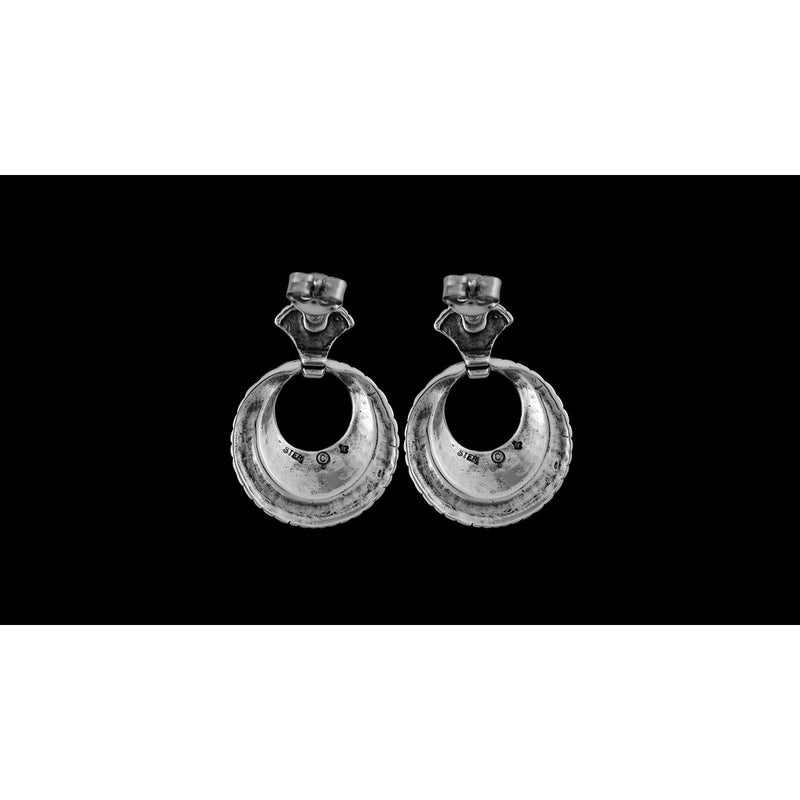925 Sterling Silver Vintage Earrings, 1950 Design Earrings, fleur de lis Earrings, Royal Family Earrings