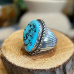 Sterling Silver Kingman Turquoise Ring – Size 7.25