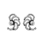 Sterling Silver Half Spiral Stud Earrings