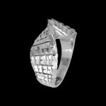 Diamond Cut Twisted Dome Ring