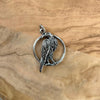 Sterling Silver Raven and Moon Pendant – Mystical Wiccan Charm