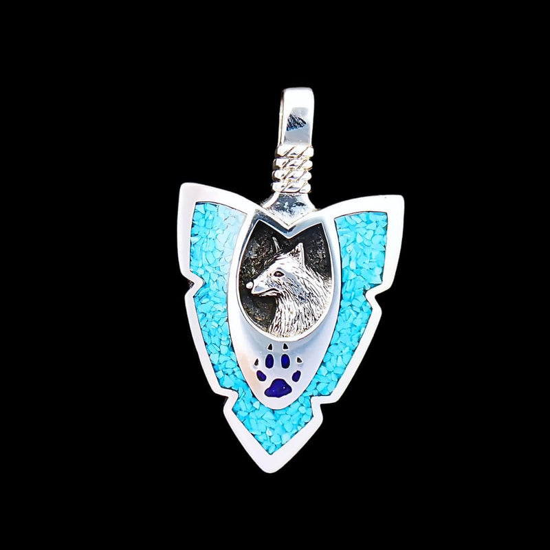 925 Sterling Silver Arrowhead Pendant, Wolf Pendant, Wolf Claw Pendant, Wolf Necklace, Arrowhead Necklace