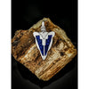 925 Sterling Silver Arrowhead Pendant with Lapis Lazuli • Navajo Handmade • Native American