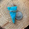 Native American Pendant, Hand Carved Turquoise Arrowhead, 925 Silver