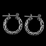 925 Sterling Silver Celtic Tribal Hoop Earrings