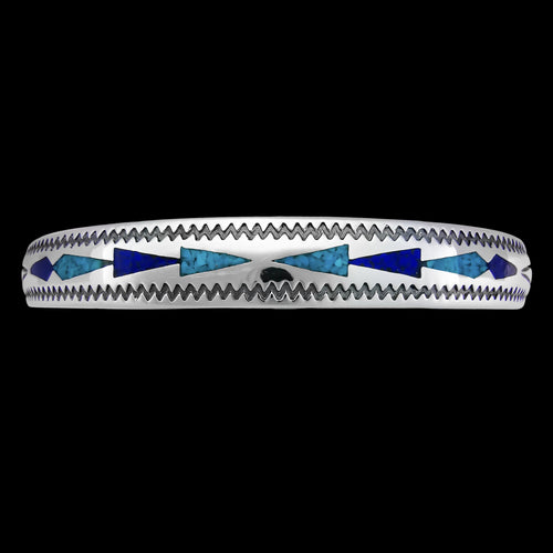 Arrowhead Bracelet • 925 Sterling Silver • Navajo Handmade Jewelry • Turquoise Accent