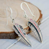 Eagle Feather Earrings • 925 Sterling Silver • Navajo Inspired • Bird Feather Jewelry