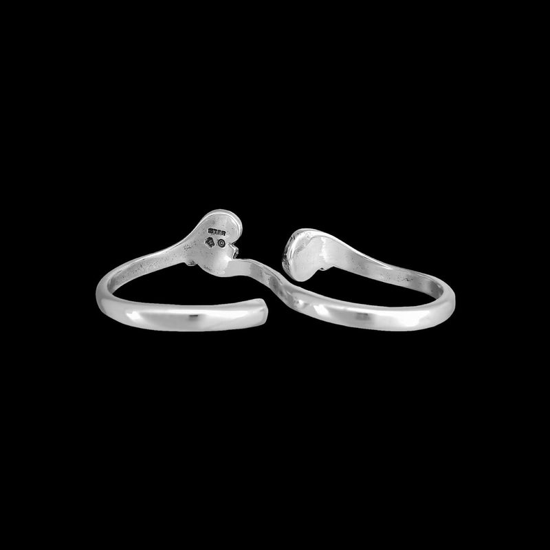 Unique Adjustable Double Ocean Waves Ring