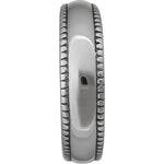 Sterling Silver High Polish Beaded Edge Band