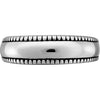 Sterling Silver High Polish Beaded Edge Band