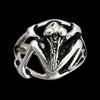 Size 8-925 Sterling Silver Frog Ring