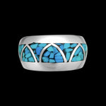 Sterling Silver Navajo Ring • Native American Handcrafted Jewelry • Wide Band Ring