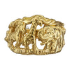 Size 6-925 Sterling Silver Gold Plated Safari Band Ring