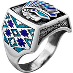 Size 11.5 - Native Chief Turquoise and Lapis Lazuli ring