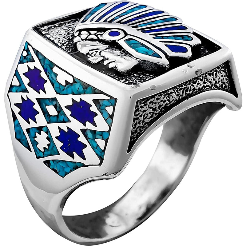 Size 11.5 - Native Chief Turquoise and Lapis Lazuli ring