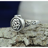 Celtic poison pillbox sterling silver ring