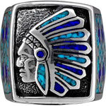 Size 11.5 - Native Chief Turquoise and Lapis Lazuli ring