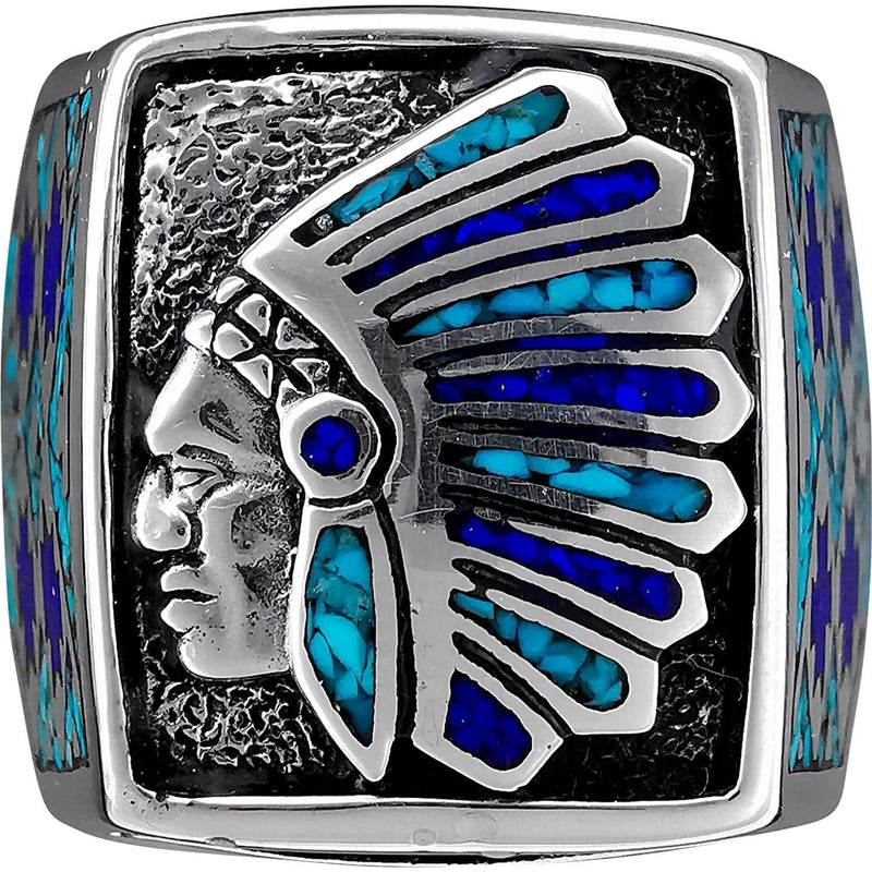 Size 11.5 - Native Chief Turquoise and Lapis Lazuli ring