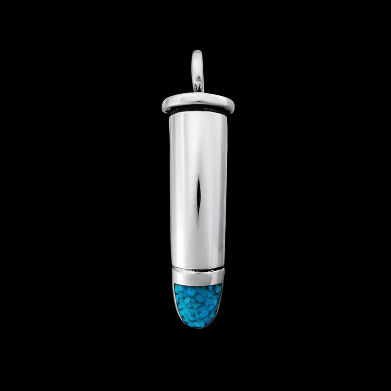 Sterling Silver and Turquoise Bullet Pendant