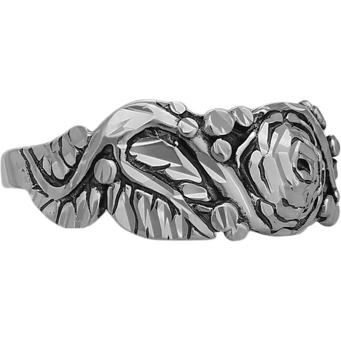Sterling Silver Rose on Display Ring