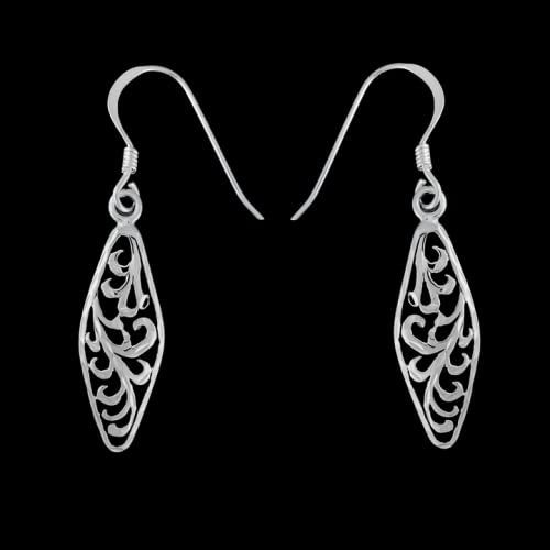 Fiddlehead Marquise Dangle Earrings