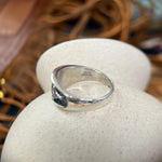 Sterling Silver Grey Wolf Ring, Size 13