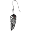 925 Sterling Silver Feather Earrings, Wild Horse Earrings, Magnesite Earrings